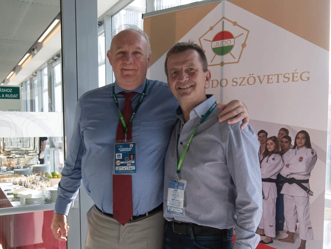 Dr. Tóth László, a Magyar Judo Szövetség elnöke és Gazsi Zoltán, az Eisberg Hungary Kft. ügyvezető igazgatója